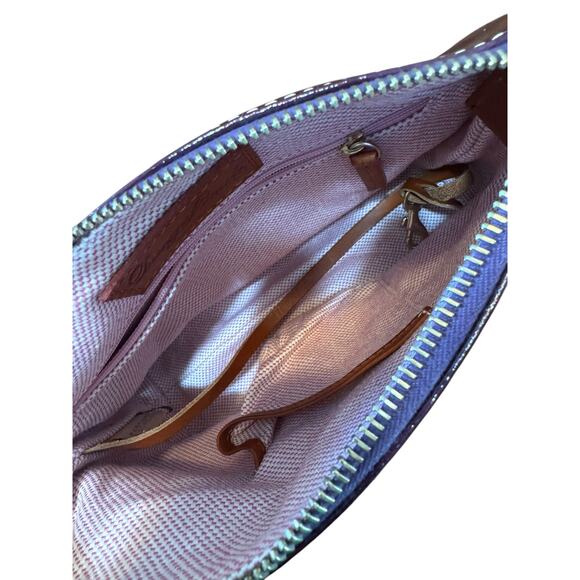 Dooney & Bourke Handbag Pouchette Purse Patent Leather Dark Plum Color PH49C NEW - Picture 13 of 14